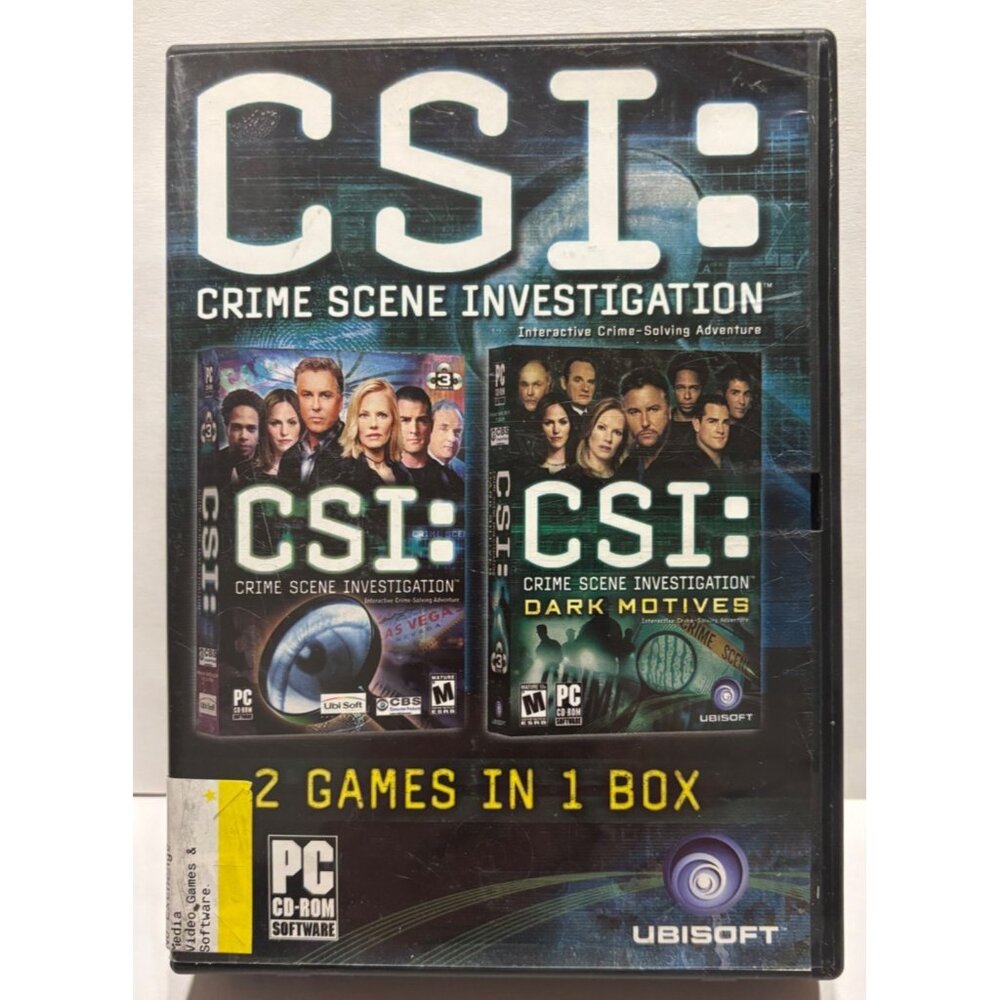 CSI: Crime Scene Investigation 2 Game Set PC CD-ROM Ubisoft Interactive Adventur